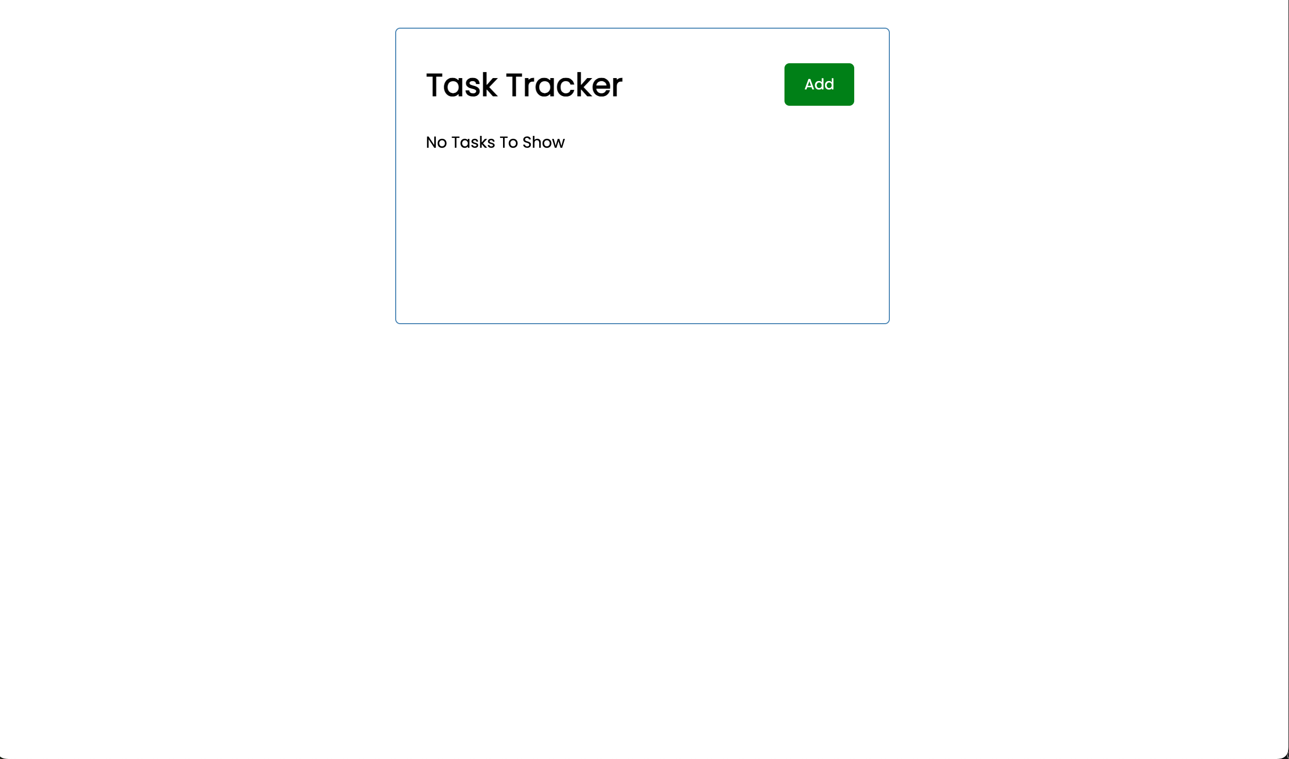 Screenshot of Task Tracker App